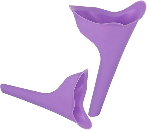Orinatoio portatile da donna | Aiuto per la minzione in piedi per le signore a musica festival campeggio viaggio all'aperto | Viaggia Portatile Imbuto WC urinatoio per femminile (2 pezzi di viola) - Ysert