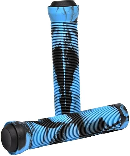 Manopole per manubrio miste in gomma morbida PU senza flangia, per monopattini, moto, MTB, BMX, ecc., con estremità a tappo, lunghezza 150 mm con diametro interno di 22 mm, per barre - Ysert