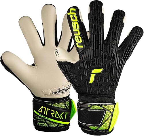 Reusch Attrakt Freegel Gold Finger Support Junior, Guanti da Portiere per Bambini Unisex-Youth - Ysert