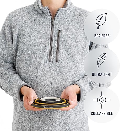 Sea to Summit Frontier Ultralight - Servizio di stoviglie pieghevole per 1 persona (ciotola media, ciotola grande, tazza) - Ysert