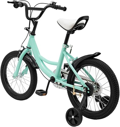 Bicicletta per bambini da 16 pollici, unisex, per bambini, con ruote di supporto rimovibili, per bambini di 5-8 anni - Ysert