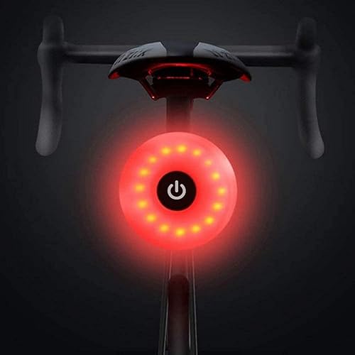 NK Luce posteriore a LED per bicicletta, 5 modalità di luce, ricaricabile, porta di ricarica DC5V 1A, Micro USB, IPX5 resistenza all'acqua, facile installazione (compatibilità tutte biciclette) - Ysert