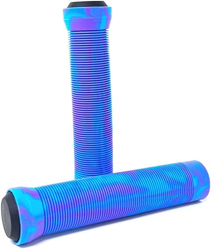 Manopole per manubrio miste in gomma morbida PU senza flangia, per monopattini, moto, MTB, BMX, ecc., con estremità a tappo, lunghezza 150 mm con diametro interno di 22 mm, per barre - Ysert