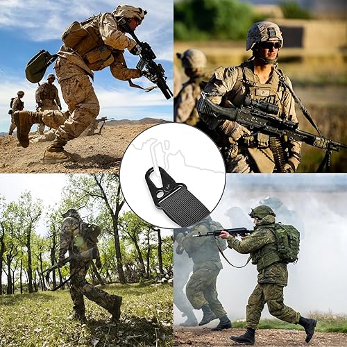 Fionda Tattica a 2 Punti per Fucile Fionda Regolabile per Fucile Cintura Regolabile per Fucile Fionda Regolabile a Sgancio Rapido per Sport all'aperto e Gioco (Nero) - Ysert