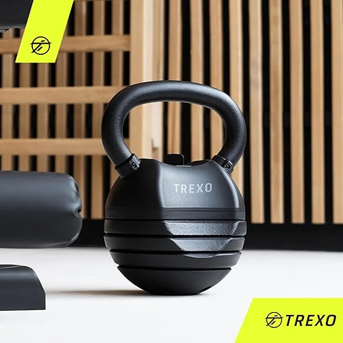 Kettlebell - Manubrio a sfera regolabile, gamma di peso regolabile 4/7/9/11/14 kg, in ghisa per esercizi versatili, Crossfit, Dumbbell, manubri professionali, Kettle Bell, nero - Ysert