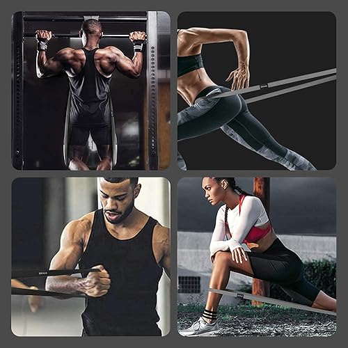 Elastici e bande,DEHUB 2PCS Pull Up Elevata elasticità Panno spesso bende elastiche palestra durevole lunga Bande di Resistenza,per Glutei allenamento forza, terapia fisica,Pilates Esercizio - Ysert