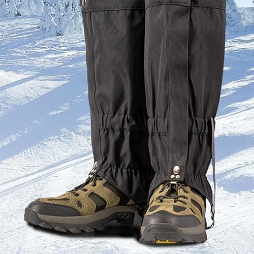 Ghette per le gambe da uomo, Ghette per le gambe regolabili, Scarponi da trekking impermeabili, ghette regolabili per le gambe, Ghette da trekking impermeabili per donna, uomo, sci, ciaspolate - Ysert