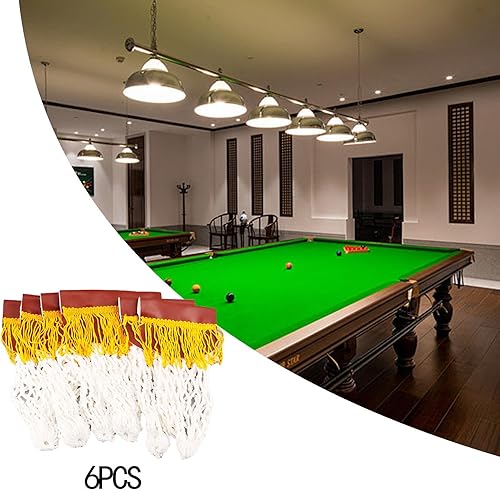 rockible 6 Pezzi Tasche in Rete da Biliardo Tasche per Tavolo da Biliardo Accessori Tasche per Tavolo da Biliardo Tasca per Palline - Ysert