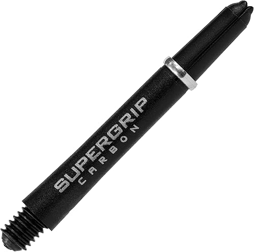 Harrows Alberi Supergrip Carbon Silver, Medio, Flusso Aerodinamico Aumentato, Alberi Dardo, 3 Alberi per confezione, 3 confezioni incluse (9 alberi in totale).. - Ysert