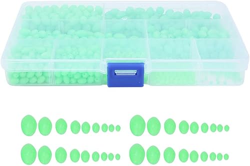 SUNGOOYUE Perle da Pesca Luminose, 900 Pezzi Multi Modello Perline da Pesca Glow Attrezzatura da Pesca per la Pesca All'aperto Acqua Dolce in Acqua - Ysert