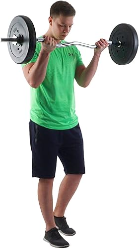 Dischi Pesi - Set di 2,5/5/10kg, in Cemento e Plastica, Ø 30/31mm, Nero - Weight Plates, Piastre Pesi, per Bilancieri e Manubri, Palestra da Casa, Allenamento - Ysert