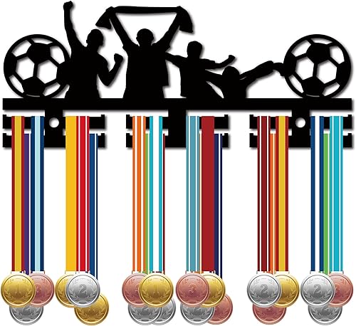 CREATCABIN Porta Medaglie Judo Appendiabiti per Medaglie Sportive Appendiabiti Medaglie Espositore Parete in Acrilico Montato 40 medaglie per Atleti Corridori Campioni Calcio Medaglia Nero 29x11.9cm - Ysert