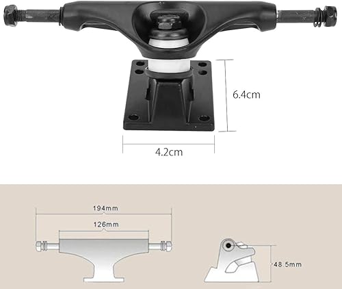 Alomejor 2Pz Skateboard Trucks, Bracke del Ponte da Skateboard Professionale Skateboard Belt Drive Truck per Longboard, Non Includere Le Ruote - Ysert