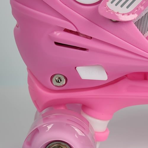 Pattini in linea/pattini Quad per bambini con/senza ruote luminose, misura regolabile da 31 a 38 comodi e traspiranti Inline-Skates Roller Skates per ragazze e ragazzi adolescenti principianti - Ysert