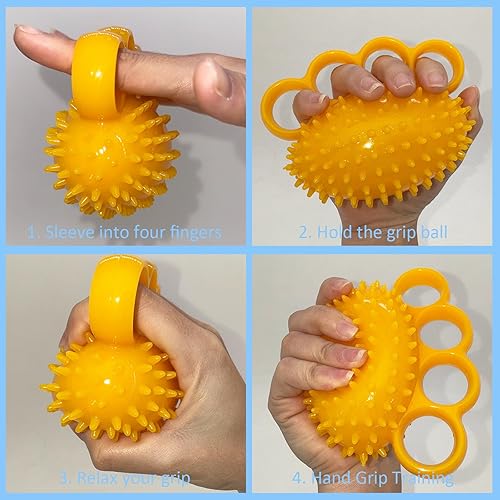 3 Pezzi Pallina Antistress Mano Terapia, Palla per Allenamento Delle Mani, Barella per Dita in Silicone per la Terapia Delle Mani per l'artropatia, Palline Antistress Terapeutiche - Ysert