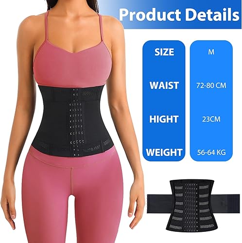 IVEOPPE Waist Trainer da donna, cintura addominale, vita per allenamento fitness, uomo e donna, modellante, Nero , M - Ysert