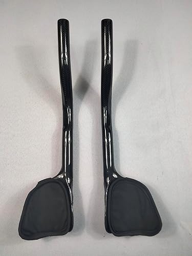roadkey Barre Aero TT Bike Bracciolo Manubrio in Fibra di Carbonio Aerobar Triathlon 380 mm Carbon Aero TT Bar 30° Estensione bici 31,8 mm TT Bracciolo Manubrio per Bicicletta da Strada (3K nero opaco - Ysert