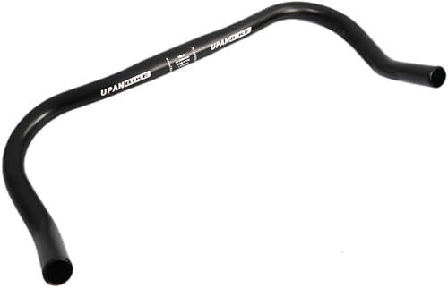 UPANBIKE Bullhorn Riser Bar 25,4 mm 37 cm per bici a scatto fisso manubrio in lega nera - Ysert