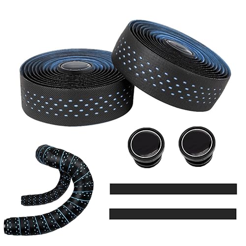 Nastro Manubrio da Bicicletta 2 Pezzi Nastro Manubrio Bici Strada MTB Cycling Accessorio per Ciclismo (Blu) - Ysert