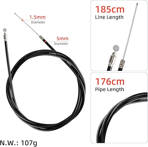 MotuTech Cavo linea del freno per Xiaomi M365 1S Pro 2 185 cm, cavo di ricambio per linea del freno posteriore - Ysert