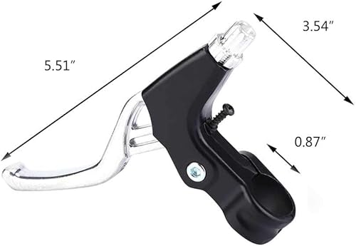 1 Paio di Maniglie del Freno per Bici, in Lega di Alluminio, Mountain Bike, Bicicletta da Strada, Leve del Freno, Diametro 2,2 cm(Argento) - Ysert