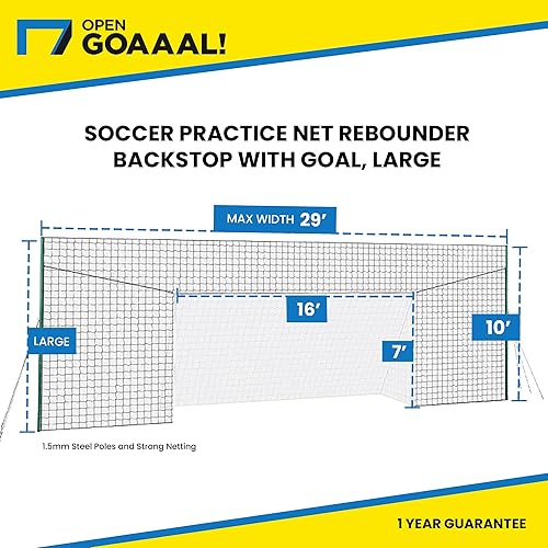 Porta da calcio con rete e rebounder - Attrezzatura da allenamento per giardino, tutto-in-uno - Ysert