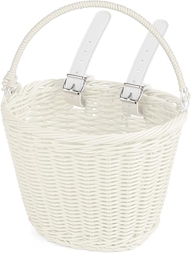 Cestino Bici Bambina, Cestino Bici Bambino per Ragazze Ragazzi, Cestino Bicicletta Bambina Piccola, Intrecciato a Mano, Stretto e Robusto - Ysert