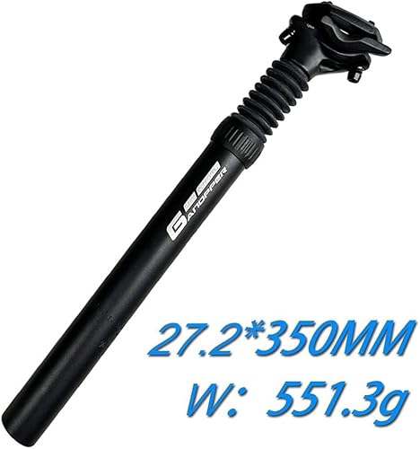 Reggisella ammortizzante regolabile in lega di alluminio, 350 mm, diametro 25,4-34,9 mm, per biciclette da strada di montagna con molla - Ysert