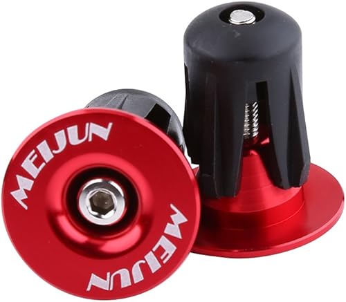 Set di 2 tappi terminali per manubrio della bicicletta (rosso) - Ysert