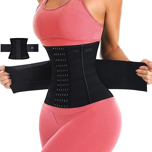 IVEOPPE Waist Trainer da donna, cintura addominale, vita per allenamento fitness, uomo e donna, modellante, Nero , M - Ysert