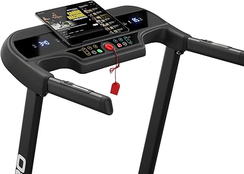 Tapis roulant pieghevole Pulse, con Walking Pad fino a 130 kg, velocità 1-12 km/h, motore da 1.5 CV, 15 livelli di inclinazione, cyclette con 12+3 programmi di allenamento, display LED - Ysert