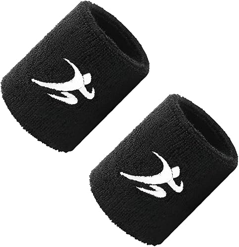 1 paio di polsini sportivi in spugna antisudore, elastici e assorbenti, adatti a diversi sport - tennis, ginnastica, basket, fitness, calcio - Ysert