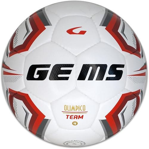 Gems UN06-0312 OLIMPICO TEAM UNISEX Pallone da calcio BIANCO/ROSSO Taglia 4 - Ysert