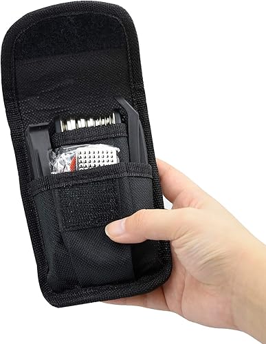 Kit di riparazione per bicicletta, 16 in 1, strumento di riparazione per biciclette, strumento multiuso, kit di riparazione pneumatici per biciclette, con borsa per adesivi per bicicletta e - Ysert