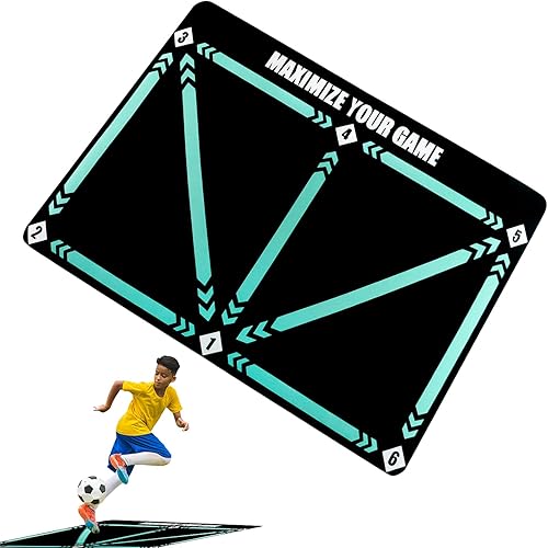 Tappetino da Calcio Antiscivolo,60x90cm Allenamento per Calcetto Antiscivolo, Tappetino da Calcio per Dribbling,Regali per Gli Amanti del Calcio - Ysert