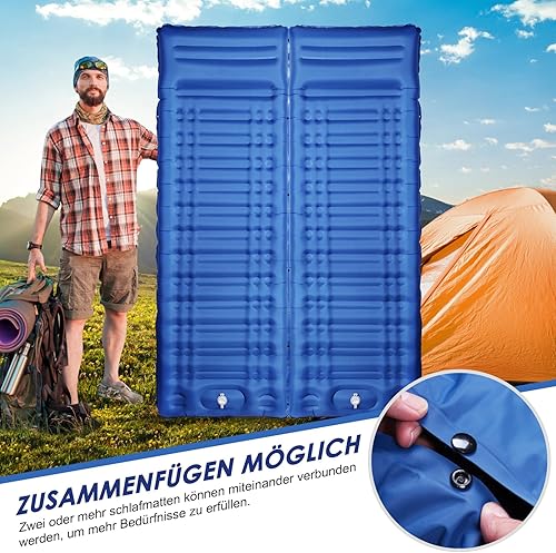 Materassino da Campeggio,Materassino Gonfiabile Extra Spessore da 12 cm con Cuscino, Materassino Autogonfiabile Ultraleggero&Impermeabile, Adatto per Trekking,Backpacker,Tenda,Spiaggia - Ysert