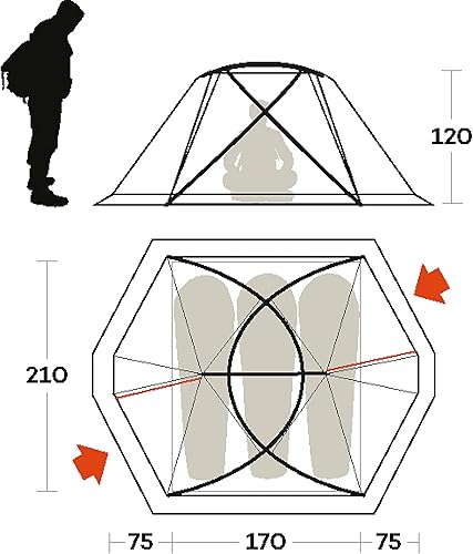 Ferrino Tenda Svalbard 3.0 Mod. 99056 Arancio - Ysert