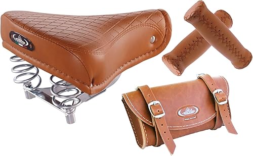 Tris Montegrappa (Miele): Sella Vintage 1750 Export + Borsello 0016 + Manopole - Ysert