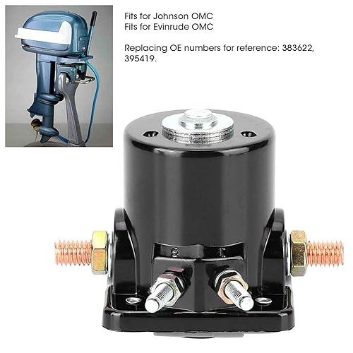 Relè di avviamento fuoribordo 383622 395419 12V 4-Terminal Starter Solenoide Relè Interruttore Adatto per Johnson Evinrude OMC Marine Fuoribordo Entrobordo Potenza Tilt & Trim Motor - Ysert