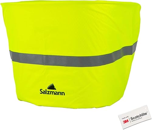 Salzmann Copertura Antipioggia Riflettente per cestini da Bici - Copertura Impermeabile per cestini - Realizzata con 3M Scotchlite - Ysert