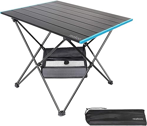 Tavolo Campeggio Portatile In alluminio, Tavolo de Campeggio Pieghevole ultraleggero compatto con borsa, Tavolo da Giardino, Tavolo da Esterno per Spiaggia, Barbecue, Picnic, Viaggi - Ysert