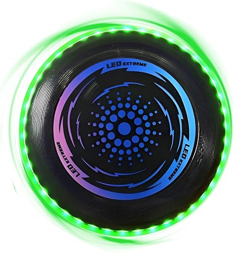 Ultimate Frisbee, Disco Volante Illuminato, Frisbee da Competizione Funsport, Frisbee a Disco Volante Morbido in Tessuto con 49 LED per Bambini, Adulti, Spiaggia di Prato All'aperto (Verde) - Ysert