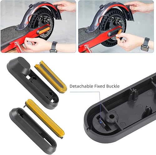 Set di 4 copriruota in plastica con banda riflettente per Xiaomi M365/Pro/Pro2/Essential 1S e adesivi di ricambio per monopattino - Ysert