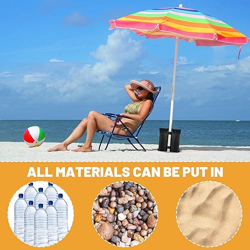 4 Pezzi Pesi per Gazebo, Nero Zavorre per Gazebo Sacchi di Sabbia, Pesi per Gazebo da Esterno Adatto per Tende Padiglioni Ombrelloni Scalette per Piscine - Ysert