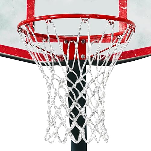 Rete da basket – Rete da basket leggera di ricambio standard, in nylon, per bambini e adulti, per interni ed esterni, resistente, per lezioni PE, stadi - Ysert