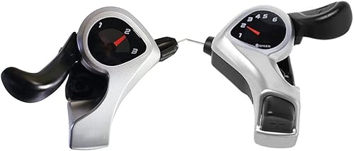 Set di leve del cambio per bicicletta, 3 x 6/7 velocità, accessori per mountain bike, bici da città, bici da strada, bici pieghevole (3 x 6 velocità) - Ysert