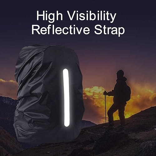 DFK Set di 2 coperture antipioggia impermeabili per zaini, zaini, parapioggia, protezione antipioggia, per esterni, ciclismo, campeggio, escursionismo, Nero (2 pezzi), S, Modern - Ysert