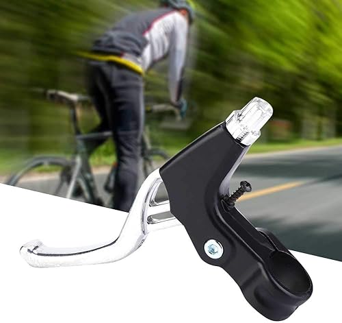 1 Paio di Maniglie del Freno per Bici, in Lega di Alluminio, Mountain Bike, Bicicletta da Strada, Leve del Freno, Diametro 2,2 cm(Argento) - Ysert