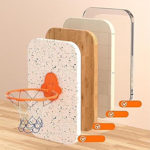 Canestro da basket per interni, 32 cm, silenzioso, rimbalzante silenzioso, giocattolo da parete per bambini all'aperto - Ysert