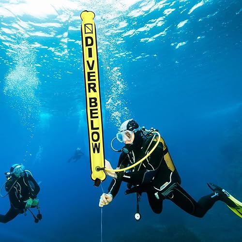 Essentall - Boa di sicurezza per immersioni subacquee ad alta visibilità, boa di segnalazione per sub gonfiabile, boa di sicurezza per immersioni ad alta visibilità - Ysert